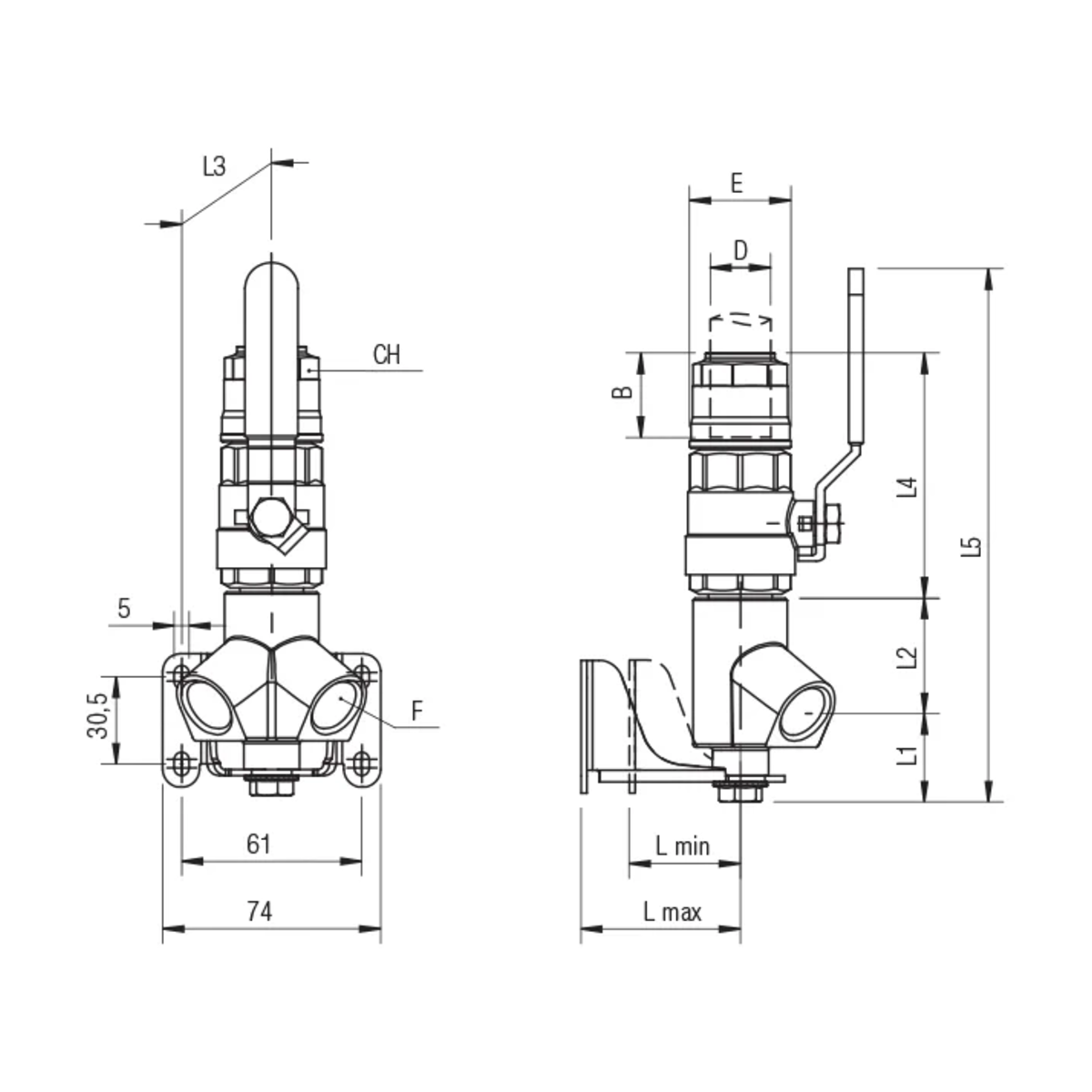 SACA 90664 teknisk tegning