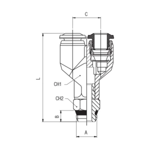 Y-stykke – teknisk tegning, Aignep Serie 55.000