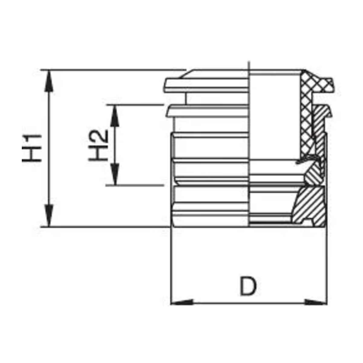 Cartridge – teknisk tegning, Aignep Serie 55.000