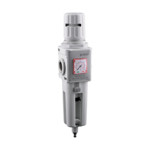 Filterregulator 20 µm 0–12 bar med manometer fra Aignep FRL Evo