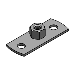 Grundflange 80 × 30 × 3 mm – MEFA grundplade type 0
